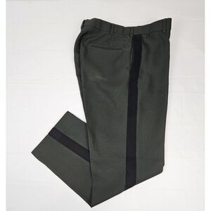 U.S. ARMY Trousers Mens 33x30. Textured Woven Army Green‎ 491. Vintage.